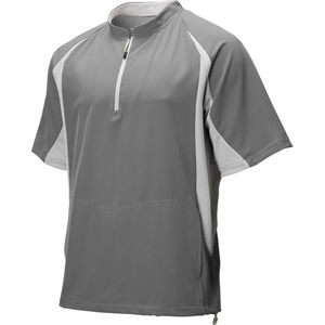 Veste de frappeur de baseball à fermeture éclair 1/4 décontractée pour hommes personnalisée tissée solide fermeture éclair manches courtes col montant pour adultes automne avec - Product Image 2
