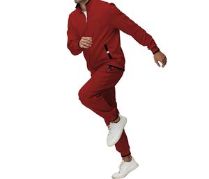 Vente en gros de vêtements de sport en polaire pour hommes, combinaison de jogging d'entraînement deux pièces, survêtements de fitness d'hiver grande taille pour adultes - Product Image 2