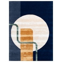 Handmade hiện đại chần sợi bông cao không thấm nước Thảm bông dày hình học hoa dập nổi thiết kế chạm khắc chống trượt nhà xe chạy - Product Image 2