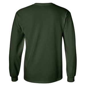T-shirt personnalisé à col rond en ultra coton à manches longues pour hommes de couleur anthracite - Product Image 6