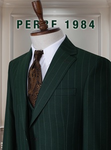 Ensemble de costume d'affaires bleu roi pour homme, col mandarin, coupe droite, gilet, anti-plis, anti-statique, fermeture boutonnée - Product Image 6
