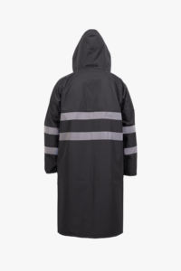 Imperméable unisexe léger, confortable, coupe-vent, avec bandes réfléchissantes, capuche pliable, trench-coat pour l'extérieur - Product Image 5