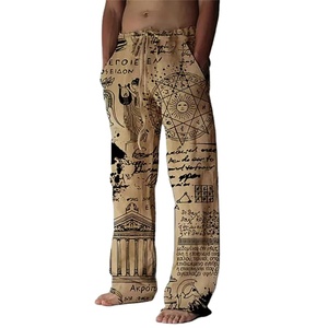 กางเกงพิมพ์ลายเรขาคณิตพิมพ์ลายกางเกงวอร์มผู้ชายด้านล่างชุดลําลองฤดูร้อนกางเกงพิมพ์ลายแบบกําหนดเอง - Product Image 1