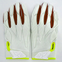 Gants de football américain en cuir synthétique personnalisés, pour receveurs, avec grip en latex confortable, logo personnalisé, taille personnalisée
