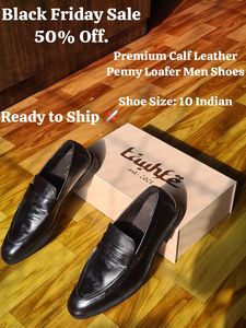 Oferta de vacaciones de Navidad 50% de descuento Premium Becerro Leather Penny Loafer Shoe Disponible en stock Calidad de exportación Listo para enviar descuento - Product Image 5