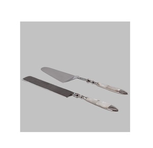 Couverts modernes de luxe en acier inoxydable, couverts sûrs pour les aliments à un prix raisonnable, serveur de gâteaux, poignée en bois, couverts de conception - Product Image 4