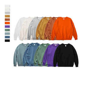 Unisex Oversized Crewneck <b>Sweatshirt</b> Custom Logo Print Eco-Friendly Fleece Winter Cotton Knitted Pullover for Men Women - Product Image 5