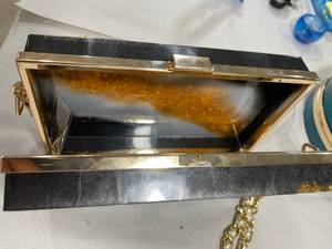 Sac à main en résine époxy moderne et tendance pour femmes |   Pochette de soirée brillante pour mariage |   Écologique et Imperméable |   Cocktail - Product Image 3