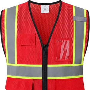 Chaleco de Trabajo de Alta Visibilidad para Hombre, Chaleco de Seguridad Reflectante de Alta Calidad - Product Image 1