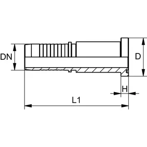 Raccord de tuyau à bride nickelé au zinc PN SF, raccord à sertir, accessoire de connexion hydraulique - Product Image 2