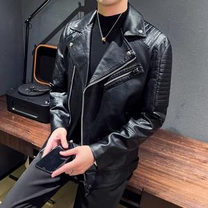 Hommes de haute qualité en cuir véritable toile affaires décontracté à la mode à la mode Slim Fit polyvalent confortable respirant - Product Image 5