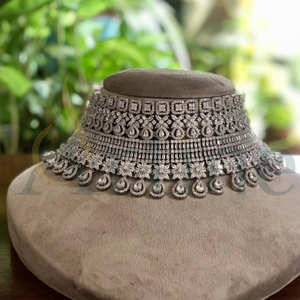 Collar bonito de plata 925 para mujer mejorado con diamantes de moissanita totalmente helado estilo único Vvs claridad - Product Image 1