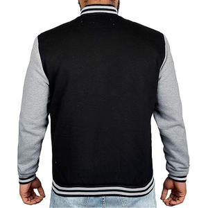 Chaqueta Universitaria de Béisbol Clásica Azul con Cuello Alto para Hombre, Modelo 2026, con Detalles en Cuero Blanco - Product Image 4