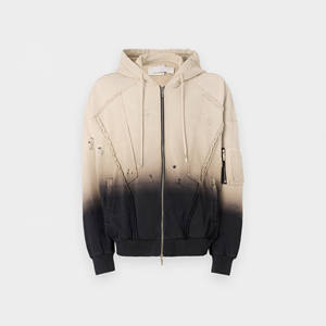 Men Heavyweight Washed Zip Up Hoodie Drop Shoulder Boxy Fit French <b>Terry</b> Thermal Long Sleeve Streetwear Casual <b>Bulk</b> Wholesale - Product Image 1
