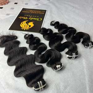 High Quality 100% Raw Cuticle Aligned Human Hair Body Wave Bouncy And Luxuries Raw Unprocessed Bundles Hair Extensions - Product Image 3