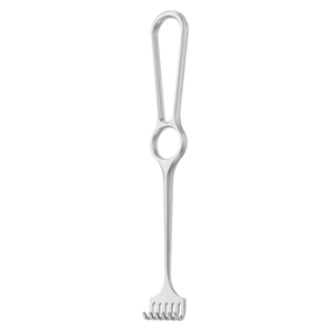 Ecarteur de plaie VOLKMANN 220 mm 8.34 "6 broches profondeur émoussée 8 mm largeur 29 mm acier inoxydable vu Miller écarteur - Product Image 3