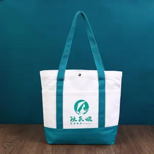 Cotton Canvas Shopping Big Tote Bag With Custom Printed Logo Sublimation Blank Large Tote Bag For Promotion Women's Tote Bag