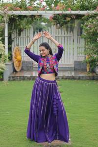 Women's Wedding & Party Wear Fancy Heavy Chinon Lehenga Choli Stitched Embossed Quick Dry Traditional Style From India - Product Image 6