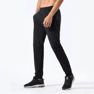 2024 Latest Design Breathable Gym <b>Trousers</b> for Men Black Hot Selling Pants <b>Elastic</b> <b>Waist</b> Plain Simple Golf Pants MS-TR-0001 - Product Image 2