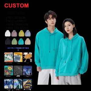 Sweat-shirts à capuche surdimensionnés vintage personnalisés unisexes Peintures numériques Lavage à l'acide Déchiré 500 Gsm Sweat-shirt lourd pour hommes - Product Image 1