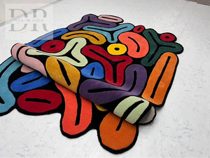 High Quality Modern Abstract Woolen <b>Rug</b> Hand Tufted for Home Floor for Dining Living Kitchen Drawing <b>Play</b> Office Hotels - Product Image 3