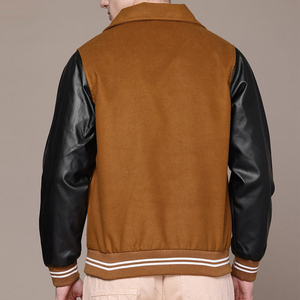 Veste Letterman pour hommes à séchage rapide de qualité fine à bas prix quantité en vrac patchs de broderie veste universitaire pour hommes - Product Image 4