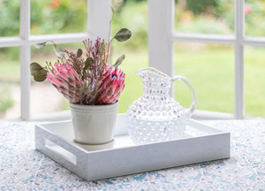 ถาดเสิร์ฟเคลือบแลคเกอร์สี่เหลี่ยมถาดเสิร์ฟแบบออตโตมันทำด้วยมือ - Product Image 5