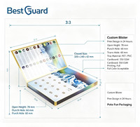 Emballage sous blister personnalisé pour figurines et cartes de jeu, haute transparence, épaisseur 1 mm, PET recyclable, prêt pour l'estampage, marque Best Guard