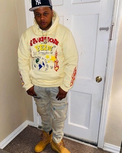 Sudadera con capucha personalizada con estampado de logotipo y lavado ácido para hombre y pantalones de chándal apilados, chándal unisex hecho en Pakistán - Product Image 6