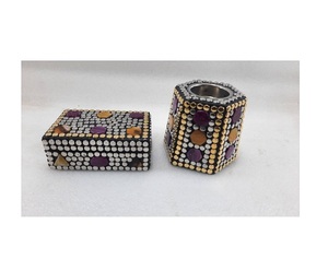 Juego de 3 Frascos de Almacenamiento Cuadrados de Madera de Lujo, Herméticos, con Tapa con Incrustaciones de Nácar, Hechos a Mano, Acrílicos, Personalizables, para Frutos Secos - Product Image 2