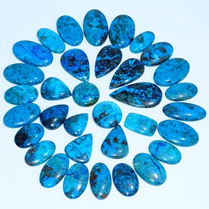 100% ธรรมชาติ shattuckite หินควอตซ์อัญมณี Cabochon หลวมราคาสำหรับทำเครื่องประดับทำรูปร่างผสมอัญมณีธรรมชาติ - Product Image 4