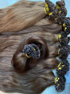 Hot dell Double dessiné couleur rouge pointe plate extension de cheveux cheveux humains non transformés 100% cheveux vietnamiens bruts prix de gros - Product Image 4