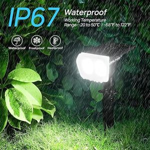 Consciot 4-pack 24 LED Solar Spotlights, schemer-tot-dageraad buitenwandlampen, waterdicht, 1-2 verstelbaar, ROHS gecertificeerd - Product Image 4