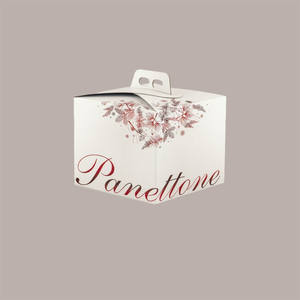 Quadrollo Grafica Idea Caja de Panettone Roja 10 Piezas 21x21x22 cm Brillante UV Laminado Ecológico Materiales Reciclados Caja Ranurada - Product Image 3