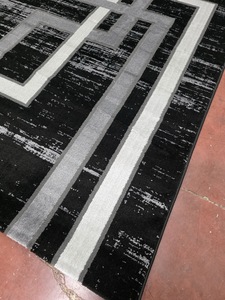Tapis Adiva turc en polyester shaggy, tissé jacquard, fabriqué à la machine, à poils longs, rembourré, réversible, lavable, antidérapant, antimicrobien - Product Image 5