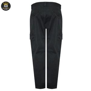 Pantalon cargo droit solide respirant taille mi-haute Fitness Sports Homme Haute qualité Multi-poches Tactique Polyester/Coton - Product Image 2