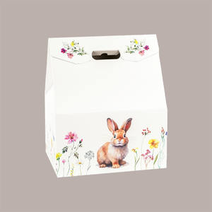 Baulotto Papier Blanc Classique 750g/1kg Porte-dove avec Fleurs Printanières 330x250x390mm Lot de 10 Fournitures de Pâques - Product Image 3