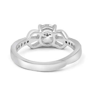 NOVAMART Fine Zarkan Trident Statement <b>Ring</b> 10k Gold and Platinum Rhodium Plated Featuring <b>Garnet</b> Topaz for Engagement Wholesale - Product Image 5