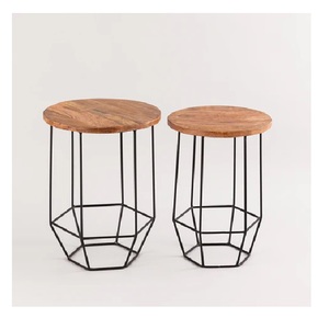 Llegada caliente Estilo Vintage Diseño clásico Metal Hierro Mesas de madera Tamaño personalizado Forma Color Usos en el hogar Hotel - Product Image 5