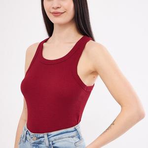 Débardeurs sans manches pour femmes été Offre Spéciale Gym coupe ample haut court tricoté avec Logo personnalisé Style décontracté exportation de BD - Product Image 5