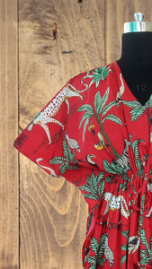 Caftan en coton indien pour femmes longue robe d'été imprimée Maxi robe de soirée robe grande taille taille naturelle - Product Image 3