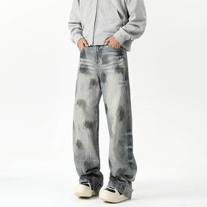กางเกงยีนส์ผ้ายืดสำหรับผู้ชายออกแบบได้ตามต้องการเสื้อผ้าแนวสตรีทฮิปฮอปสไตล์วินเทจ3D - Product Image 3