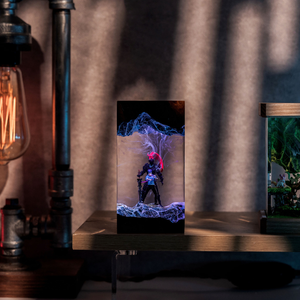 Lampe en époxy personnalisée, lampe en résine époxy, lampe en résine époxy personnalisée, lampe en bois et résine, veilleuse personnalisée, cadeau fait main, anniversaire - Product Image 6