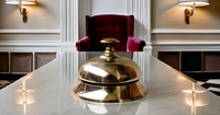 Cloche d'appel en laiton massif Cloche de bureau ornée Cloche de service pour hôtels écoles restaurants réception