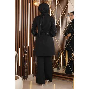 แบล็คเพิร์ล MSW19116-3 ชุดเสื้อมิดิคอกลมลำลอง 2 ชิ้นพร้อมผ้าโพลีเอสเตอร์ 100% - Product Image 5