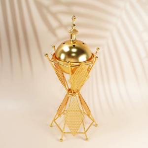 Décoration de maison arabe Chandelier Festival Moyen-Orient Fer doré Sculpture Ramadan Brûleur d'encens - Product Image 1