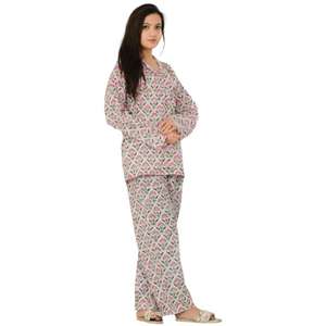 Chic Floral algodón PJ conjunto para mujer ligero verano gasa camisa y pantalones elegante Loungewear dama de honor ropa de dormir para la primavera - Product Image 5