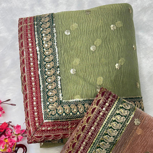 Sari de aspecto de diseñador exclusivo con blusa Sari elegante étnico última moda Indian Boutique Party Wear Royal Saree - Product Image 1