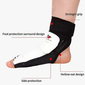 Protecteur de jambe en cuir unisexe de haute qualité équipement de protection de pied pour karaté coup de pied boxe Taekwondo vente en gros pour hommes et femmes - Product Image 6