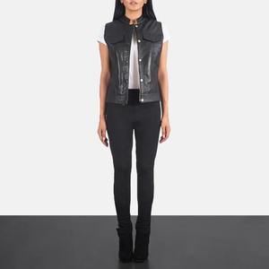 Colección de invierno Chaleco de cuero de mujer de talla grande con forro de poliéster 100% para ropa de moda con diseños personalizados estilo y etiquetas - Product Image 4